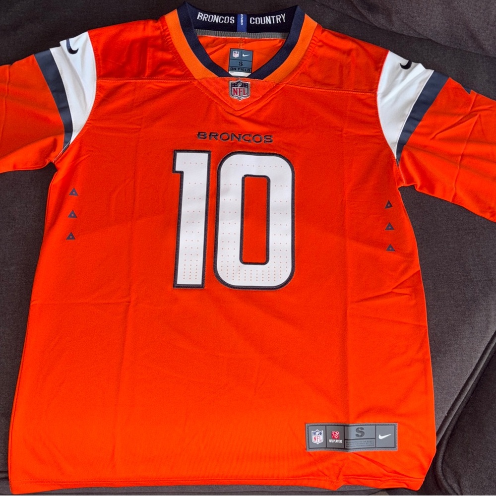 Men's Bo Nix Orange Broncos Jersey